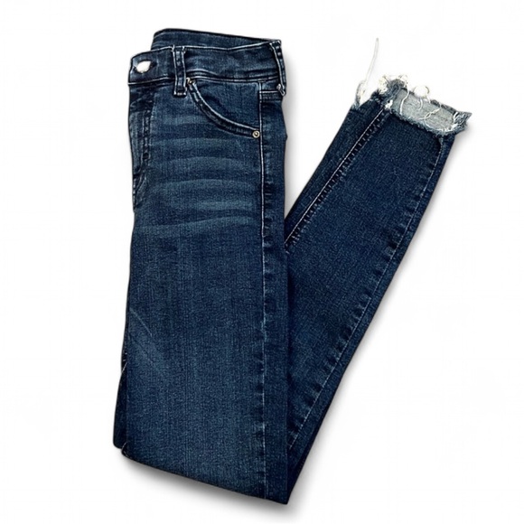 Topshop Jaime Step Hem Skinny Jeans Dark Wash Size 25 - Picture 3 of 9